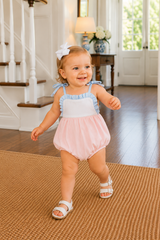 Girls Knit Tie Sunsuit Love That Cotton