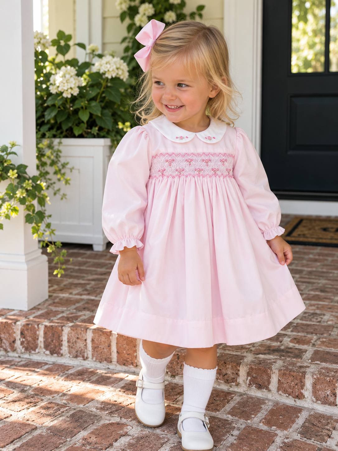 Mary Kate Smocked Dress Petit Ami & Zubels