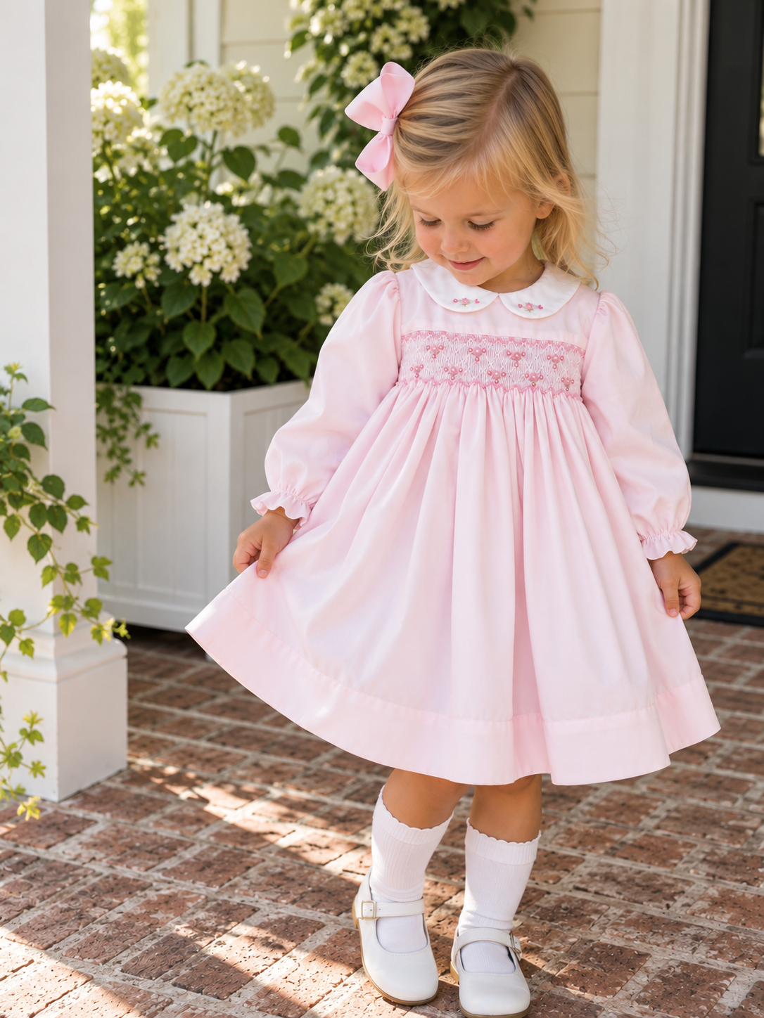 Mary Kate Smocked Dress Petit Ami & Zubels