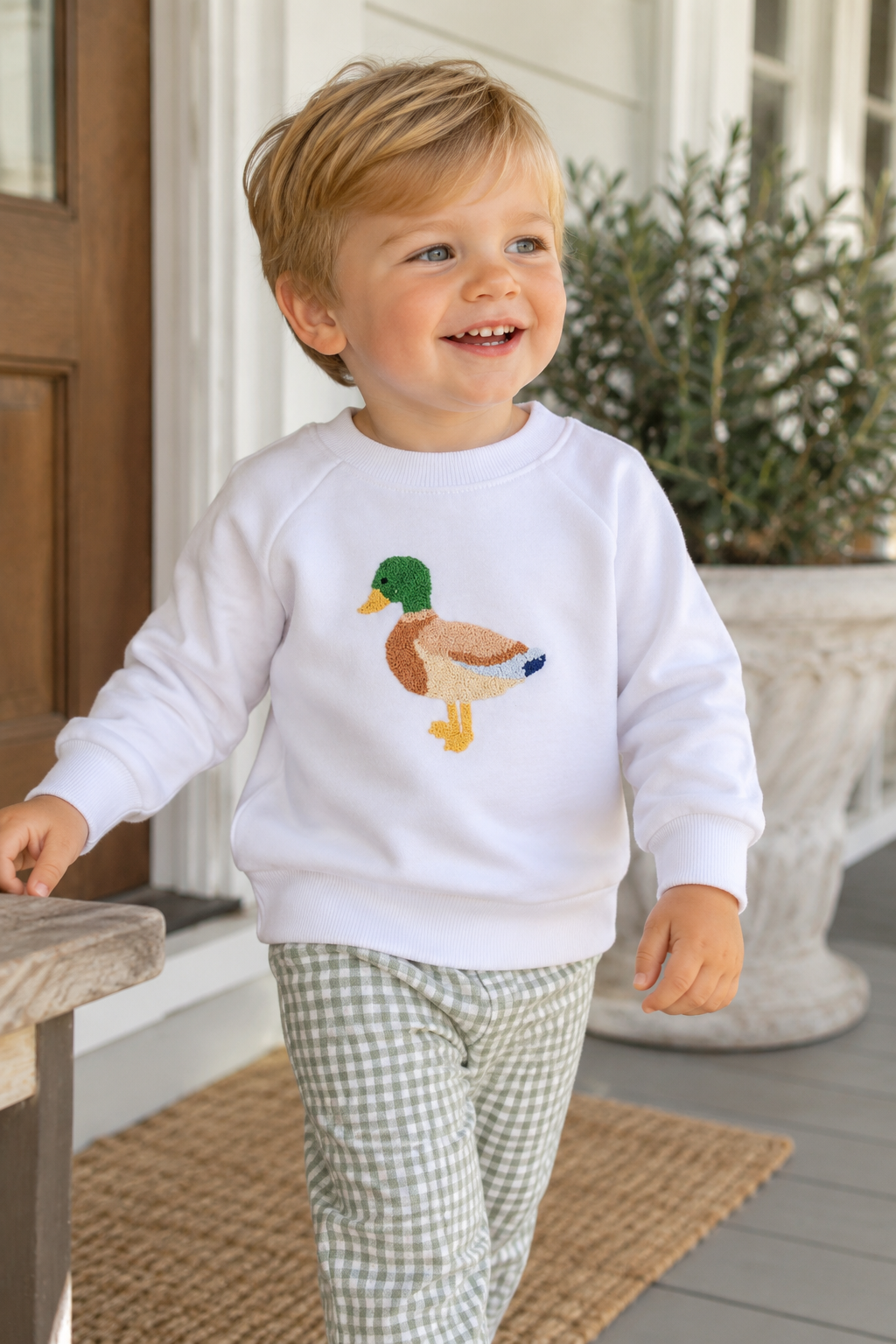Mallard Moments Hand-Embroidered Sweatshirt Magnolia Baby