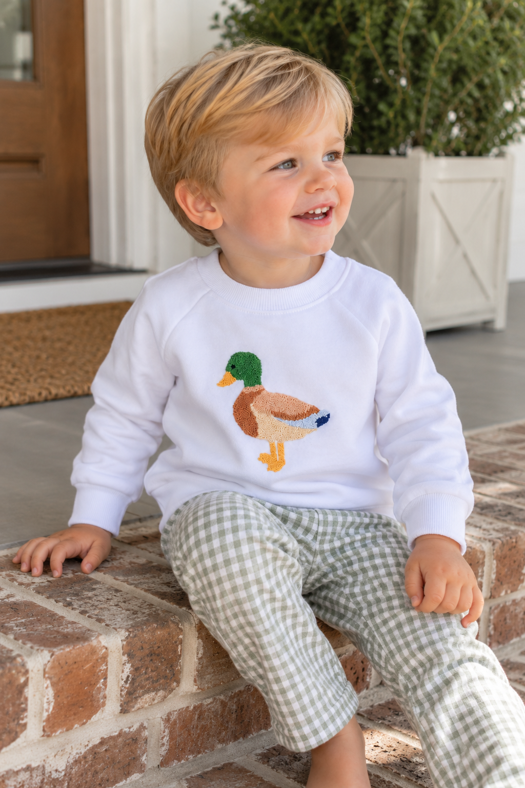Mallard Moments Hand-Embroidered Sweatshirt Magnolia Baby