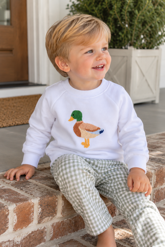 Mallard Moments Hand-Embroidered Sweatshirt Magnolia Baby