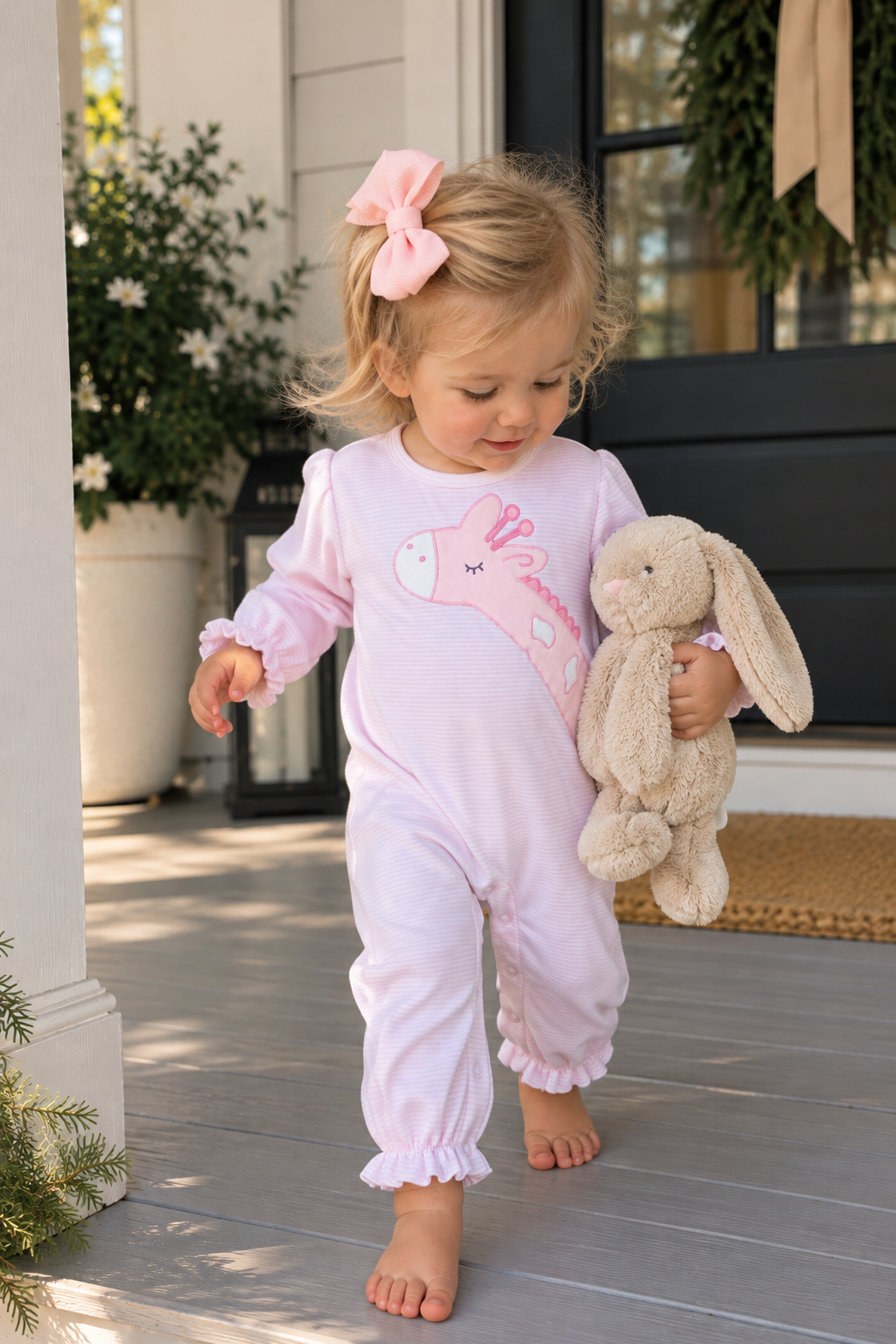 Giraffe Stripe Longall- Pink Petit Ami & Zubels