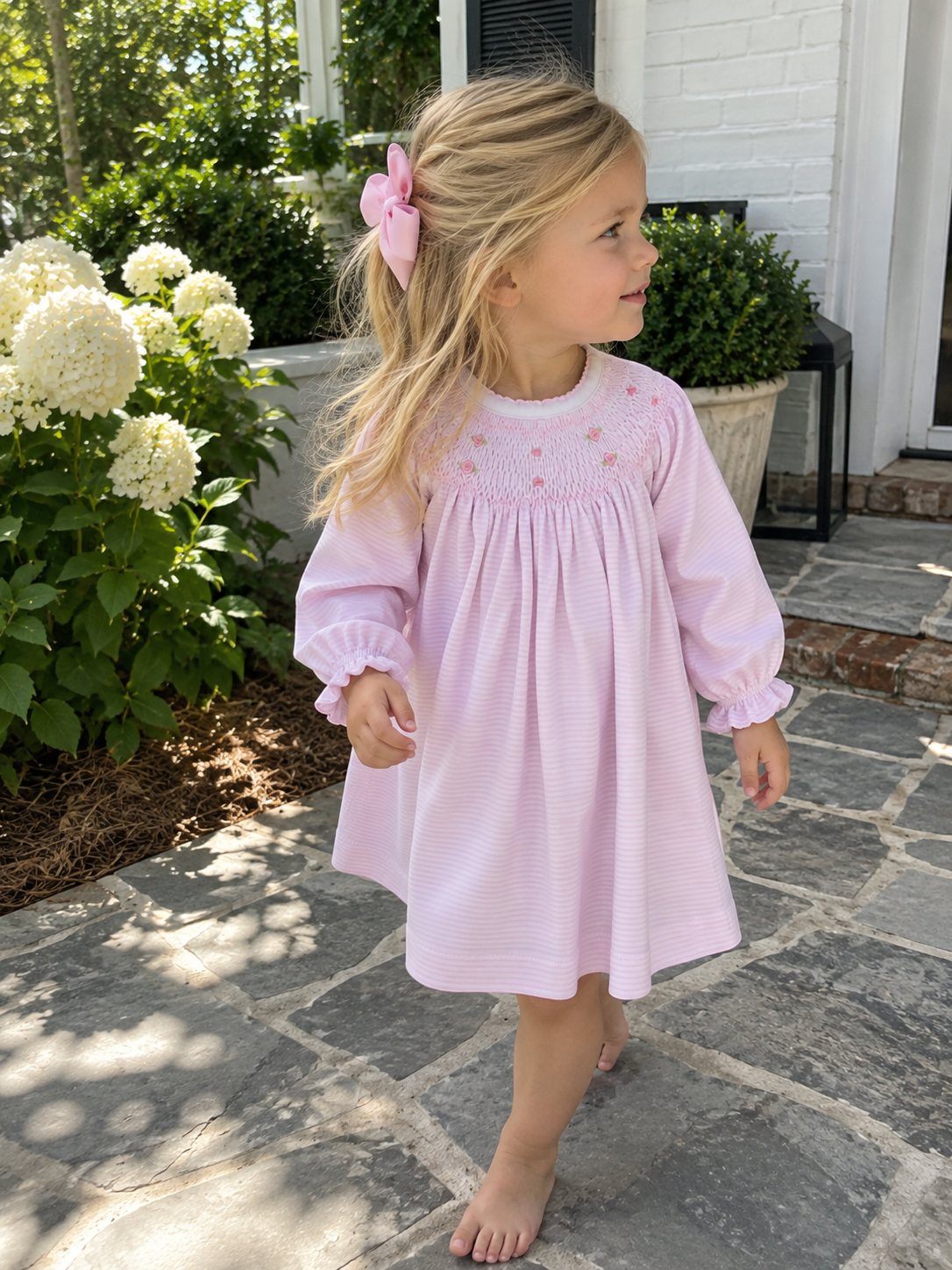 Anna Bishop Long Sleeve Dress - Pink Magnolia Baby