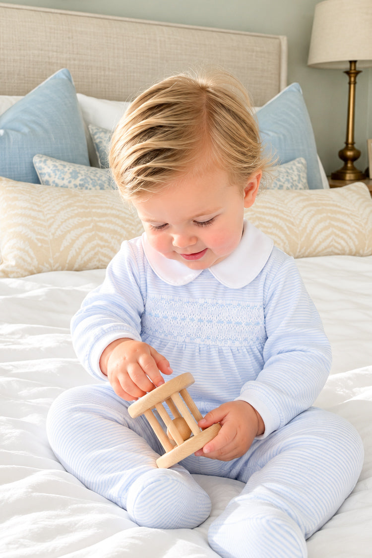 Benjamin Smocked Footie Magnolia Baby
