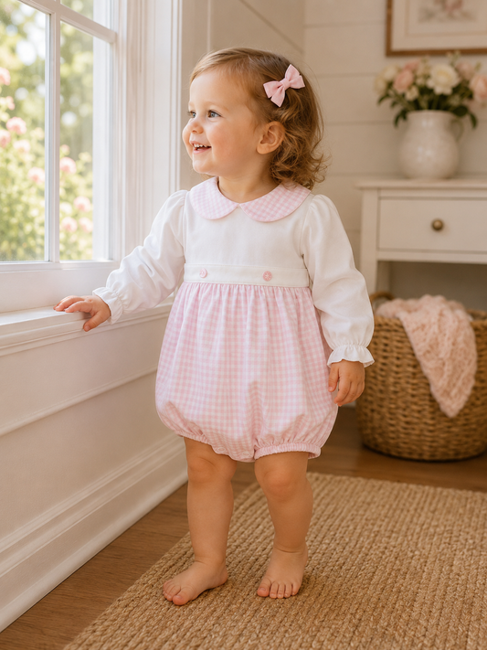 Blush Grove Gingham Bubble Lowcountry Littlewear
