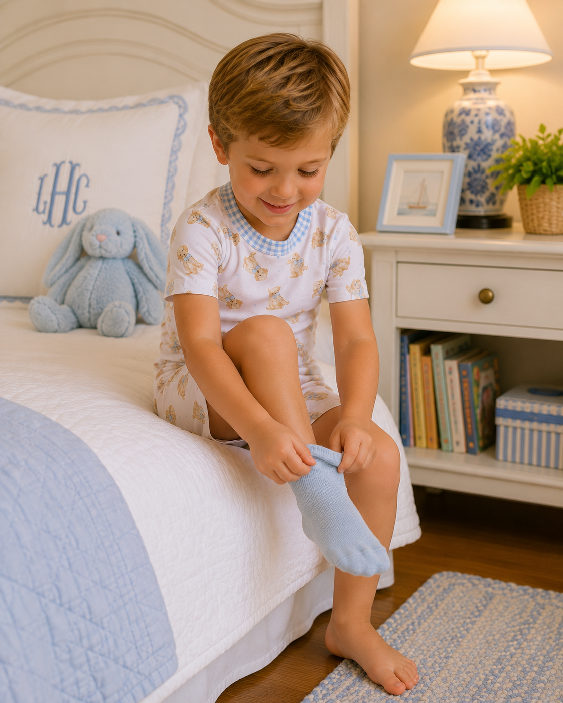 Dog Days Pajamas - Light Blue Magnolia Baby