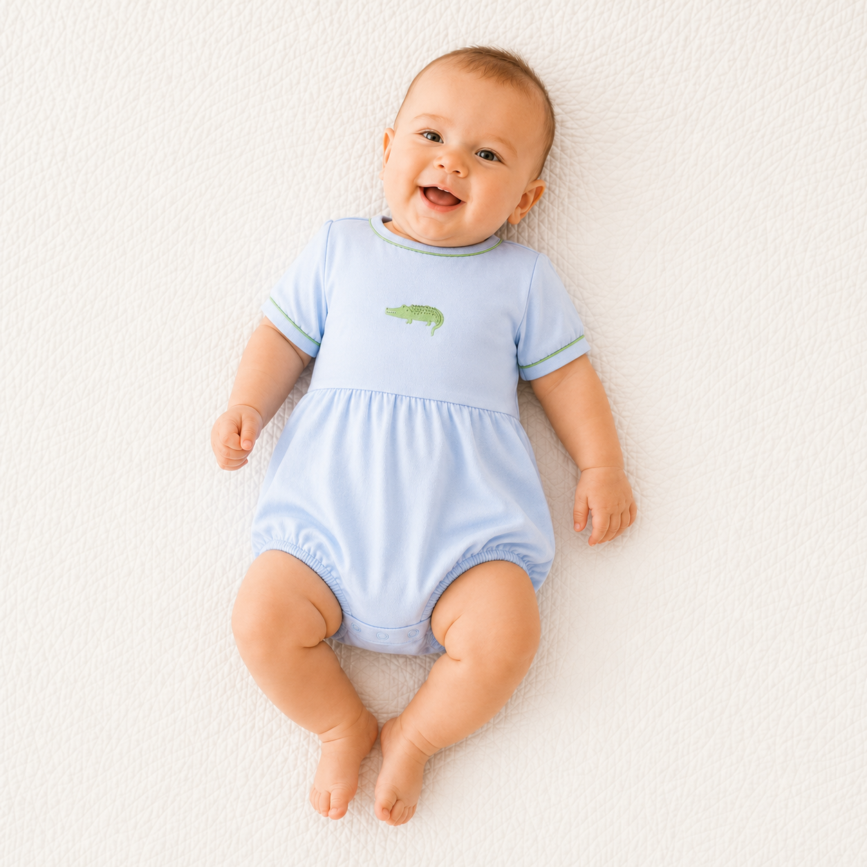 Lowcountry Gator Bubble - Light Blue Magnolia Baby