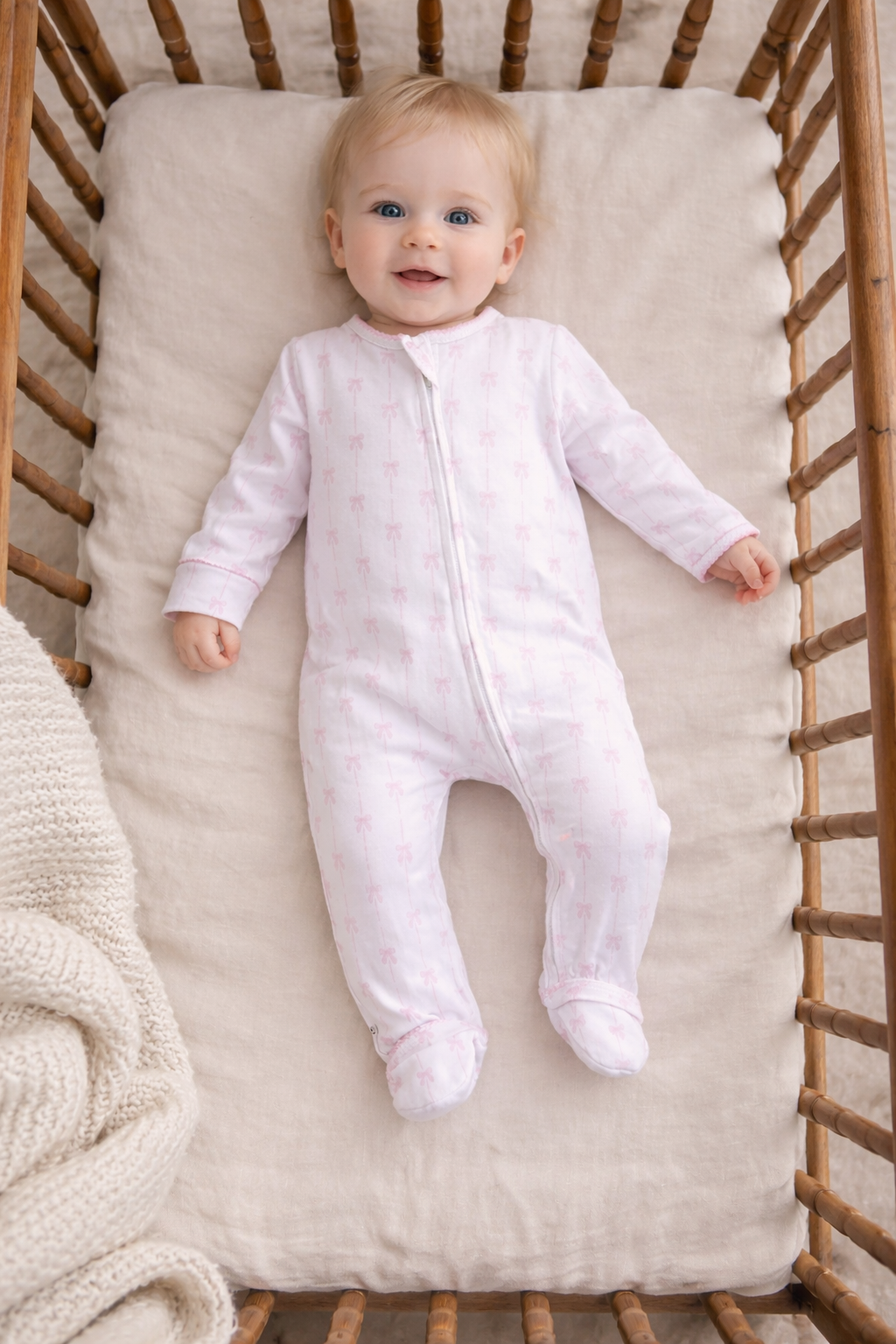 Amelia's Classics Zip Flap Footie Magnolia Baby