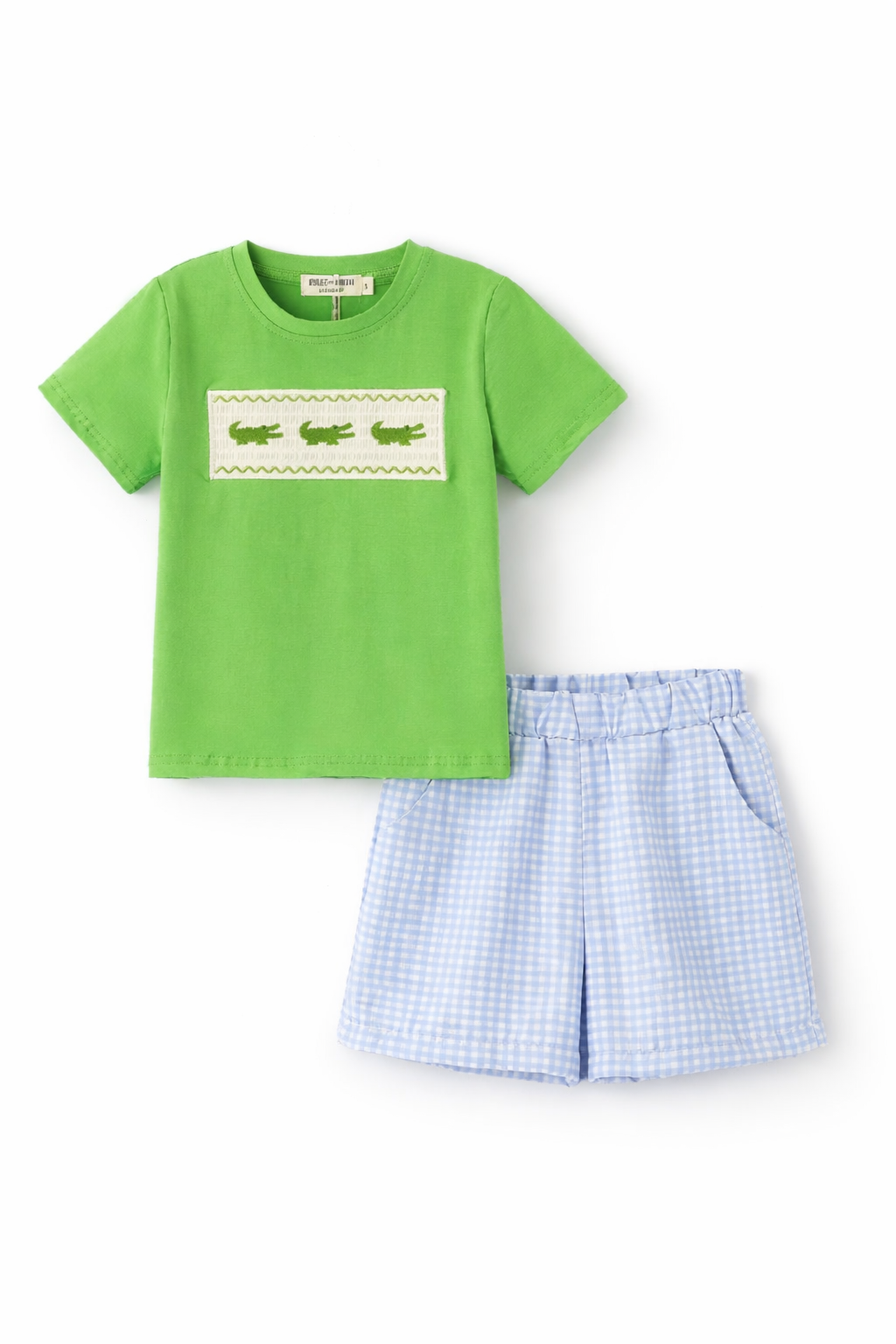 Boys Alligator Plaid Shorts Set Rylee Faith Designs