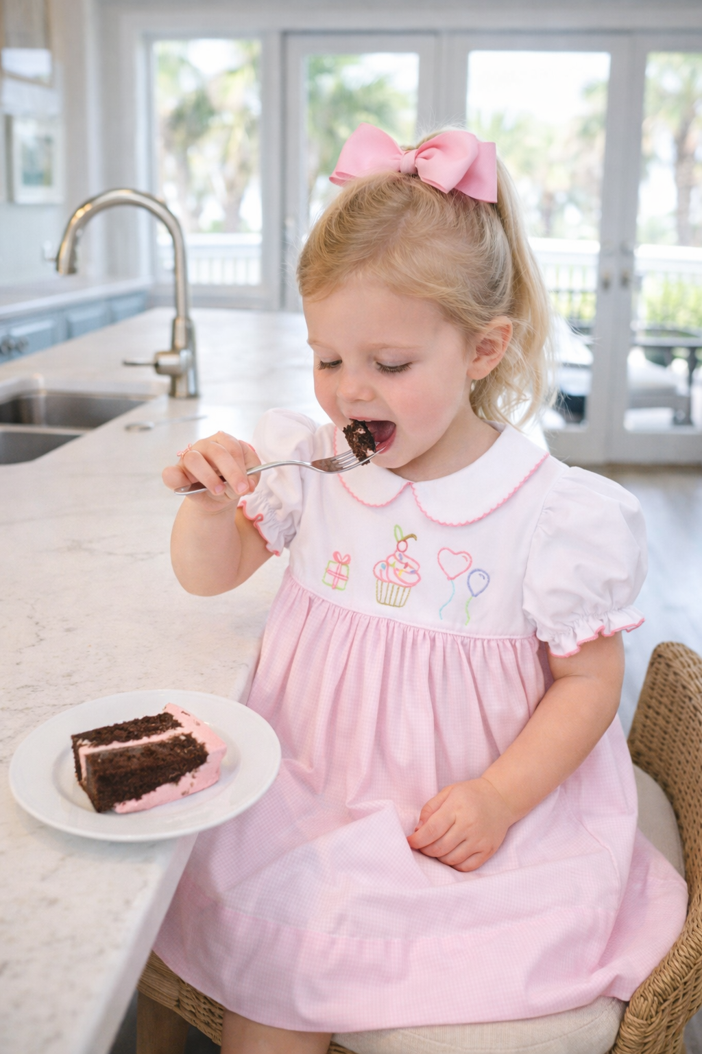 Birthday Wishes Embroidered Dress Petit Ami & Zubels