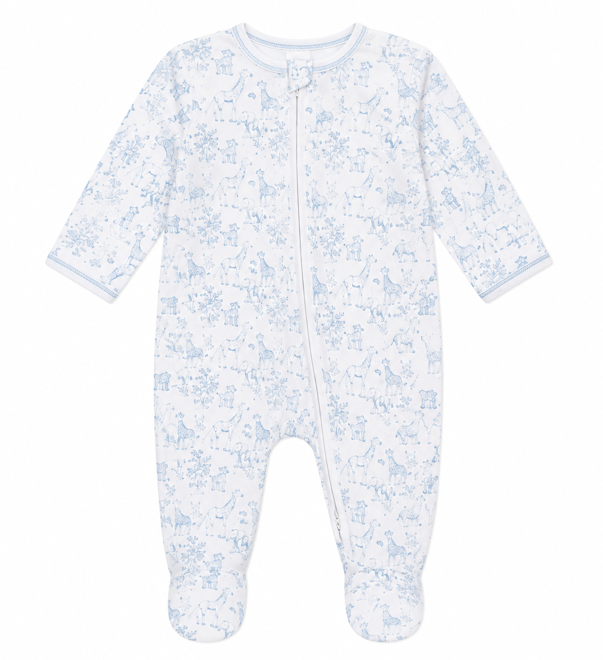 Blue Baby Safari Footie Lowcountry Littlewear