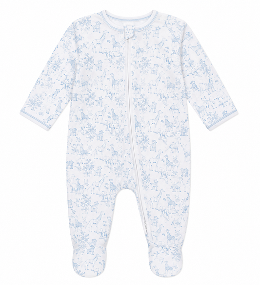 Blue Baby Safari Footie Lowcountry Littlewear