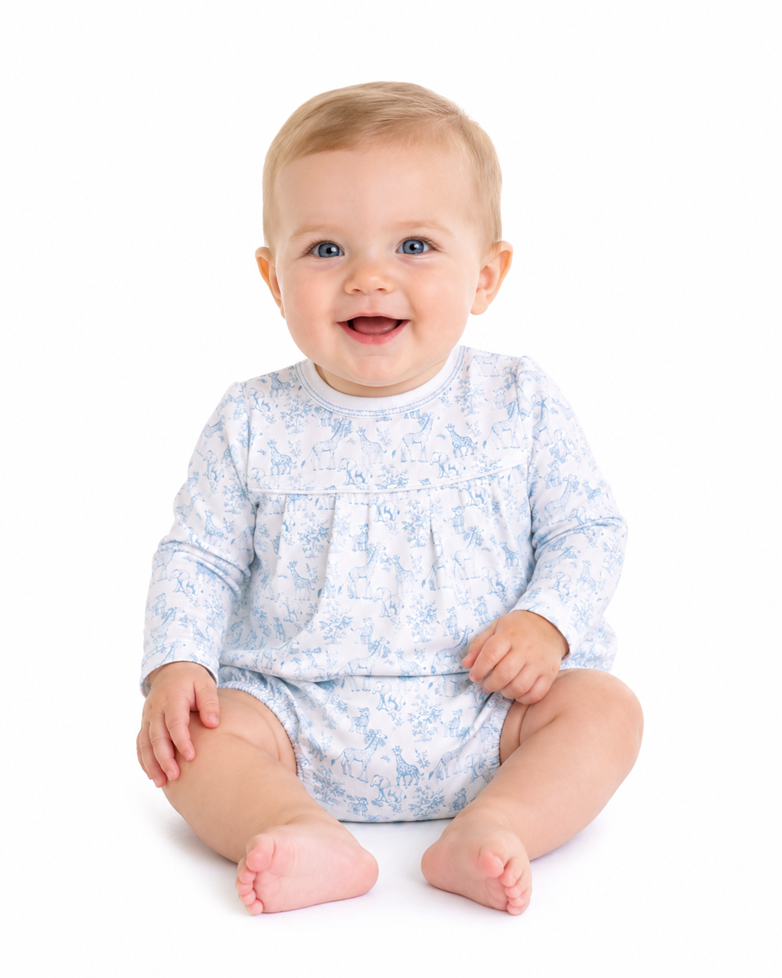 Blue Baby Safari Bubble Lowcountry Littlewear