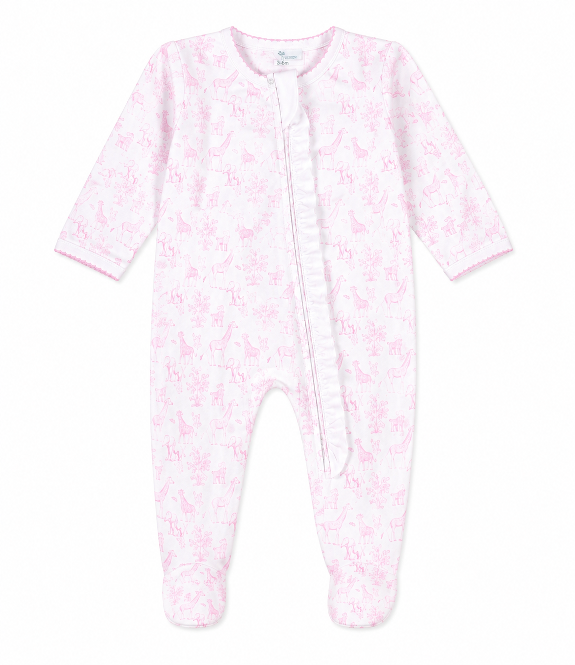 Pink Baby Safari Footie Lowcountry Littlewear