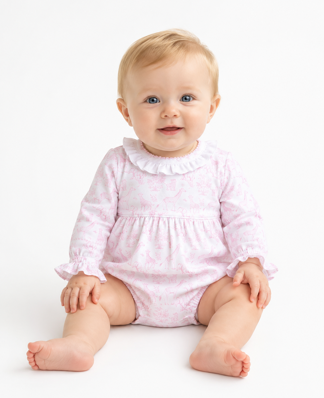 Pink Baby Safari Bubble Lowcountry Littlewear