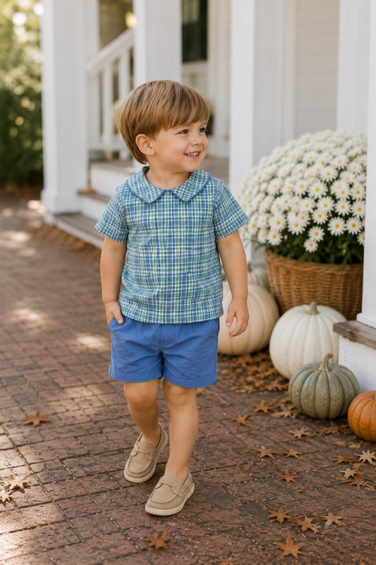 Sullivan Plaid Short Set The Oaks Apparel Company