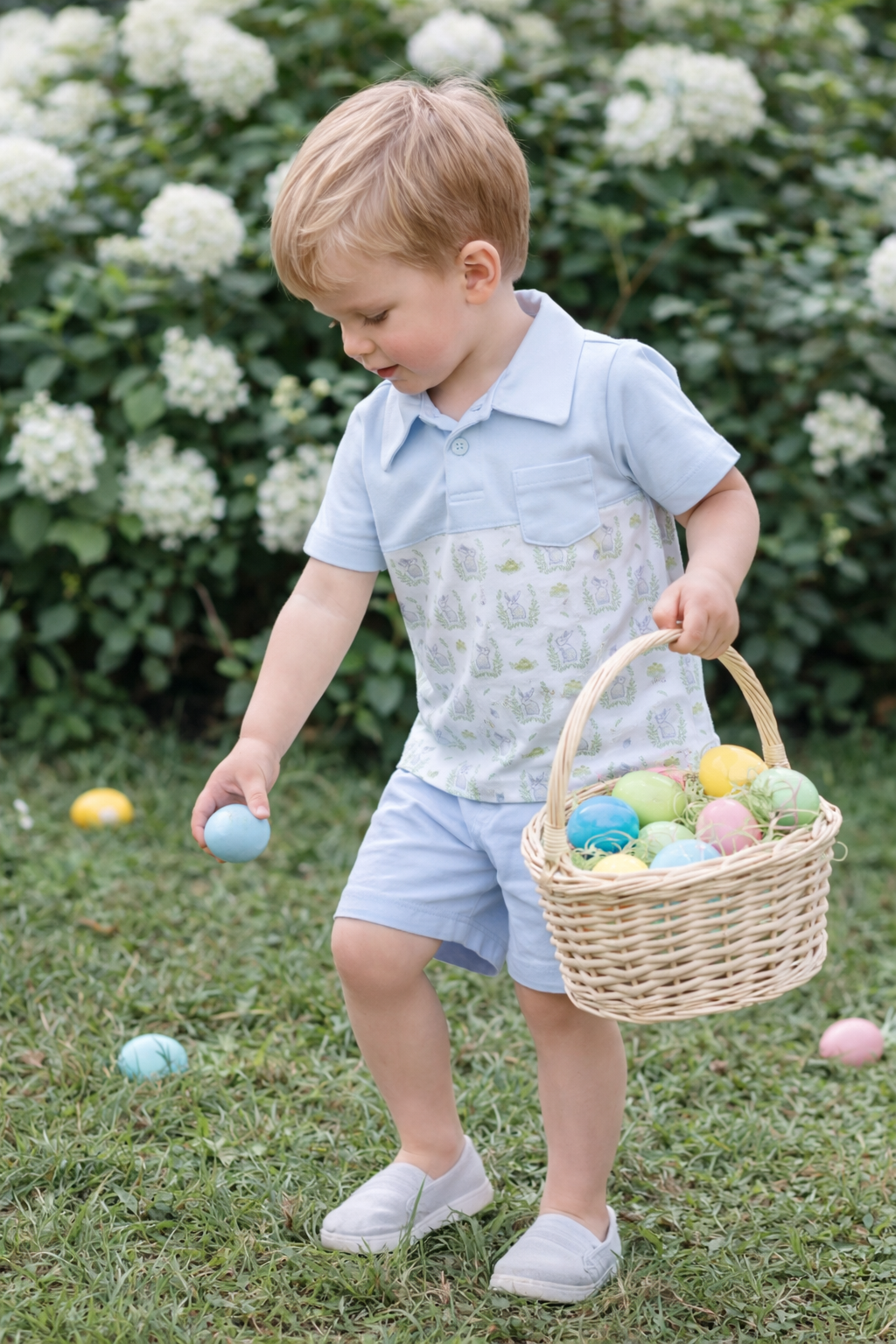 Blue Bunnies Pima Short Set Lowcountry Littlewear