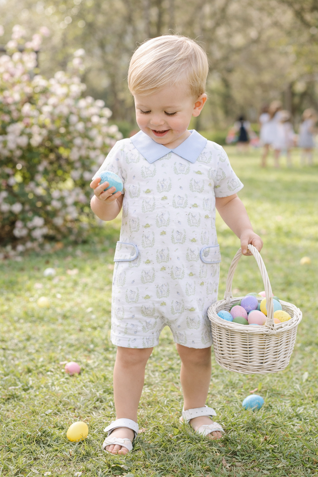 Peter Bunny Collared Pima Romper Lowcountry Littlewear