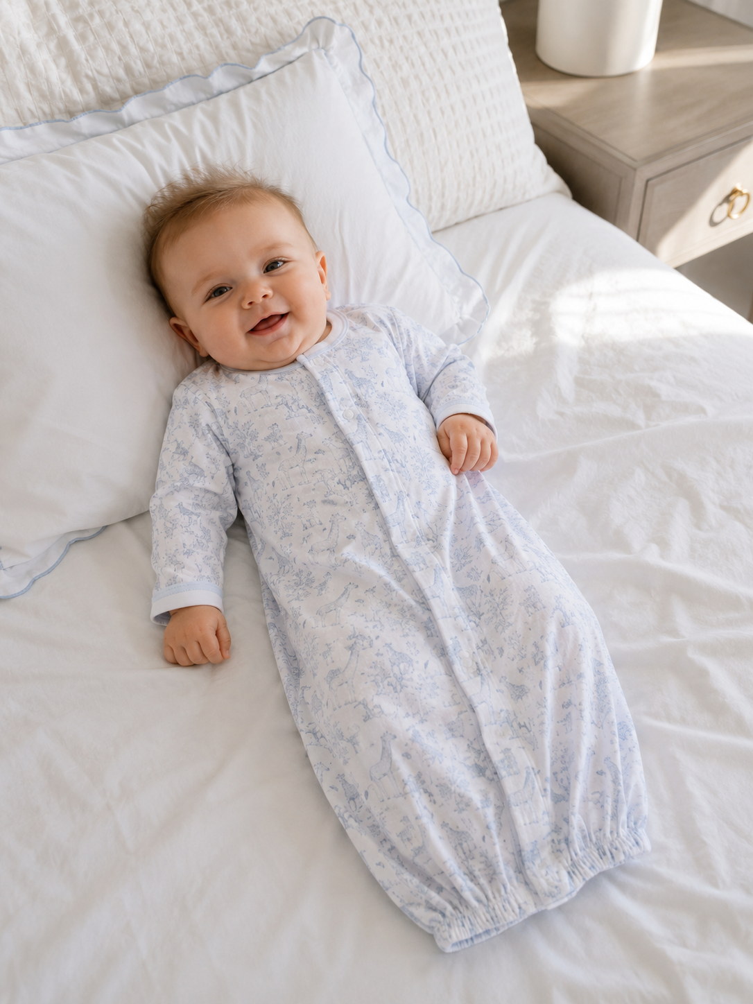 Blue Baby Safari Gown Converter Lowcountry Littlewear