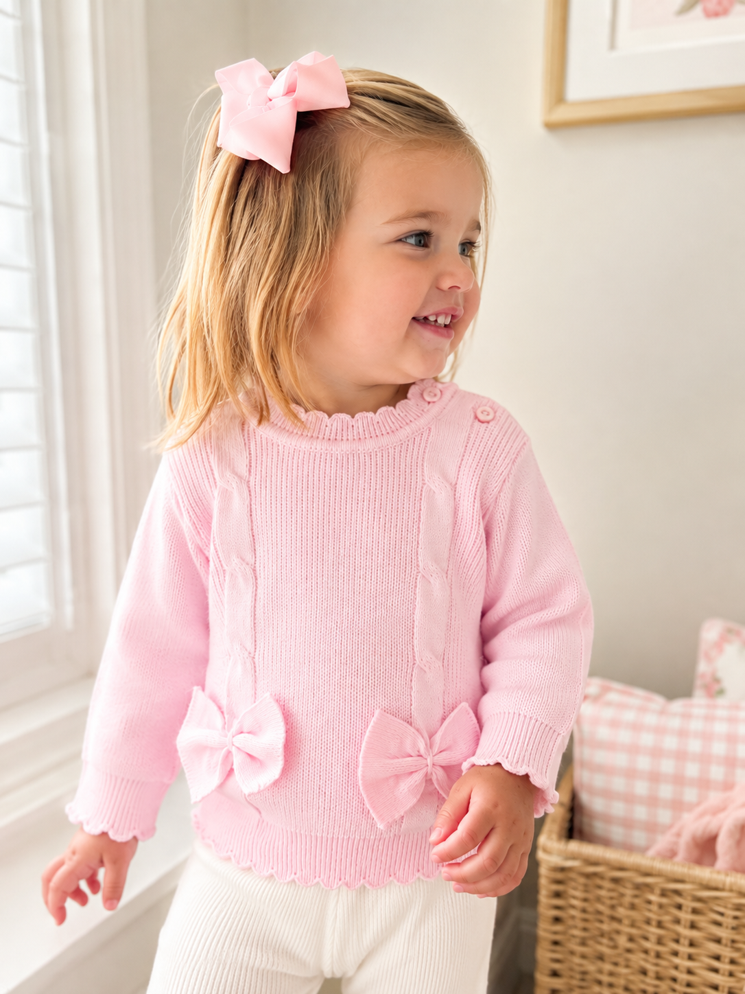 Pink Ribbon Sweater Petit Ami & Zubels