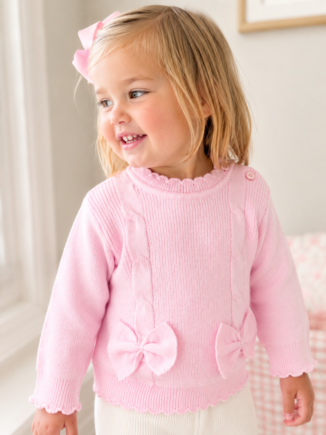Pink Ribbon Sweater Petit Ami & Zubels