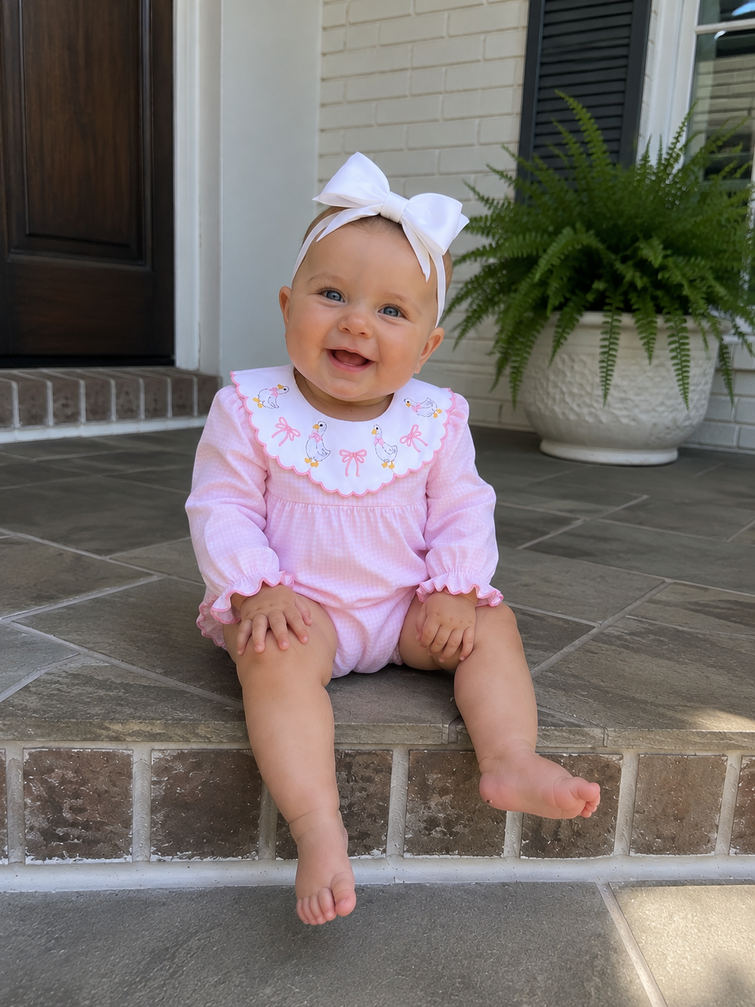 Lottie Duck Romper Rylee Faith Designs