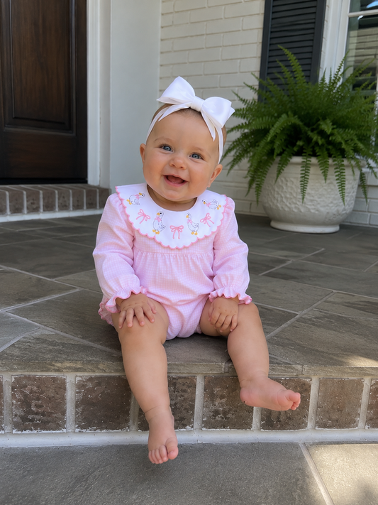 Lottie Duck Romper Rylee Faith Designs