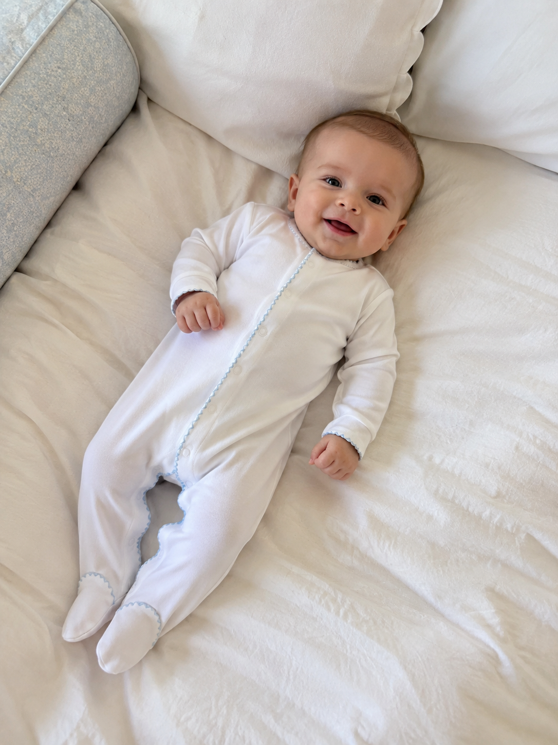 The Henry Blue Pima Footie (Copy) Lowcountry Littlewear