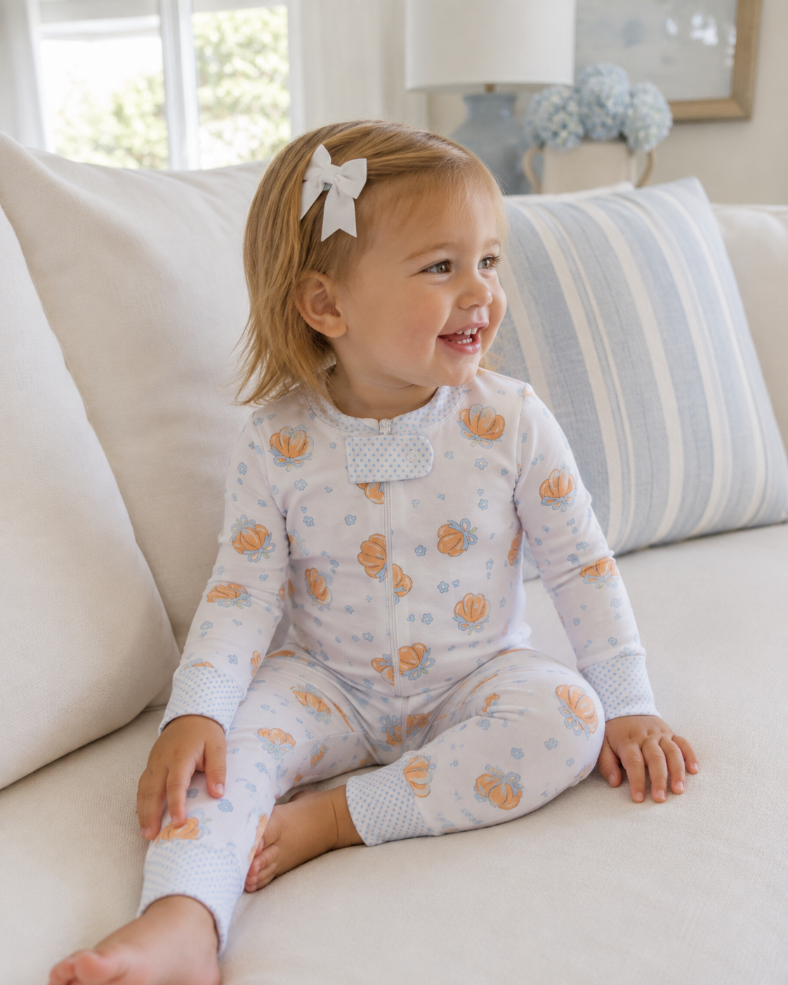 Prettiest in the Patch Zip Pajamas Magnolia Baby