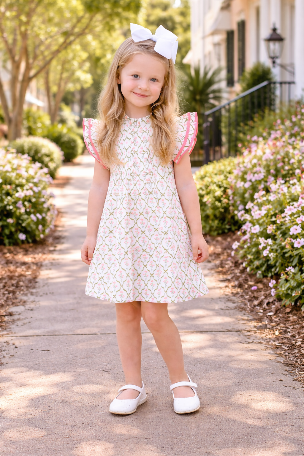 Pink Marigold Dress Smockingbird