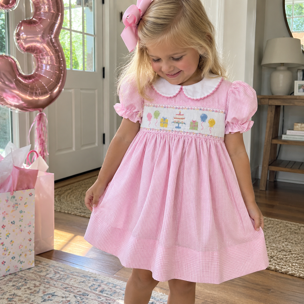 Hand Smocked Birthday Dress Petit Ami & Zubels