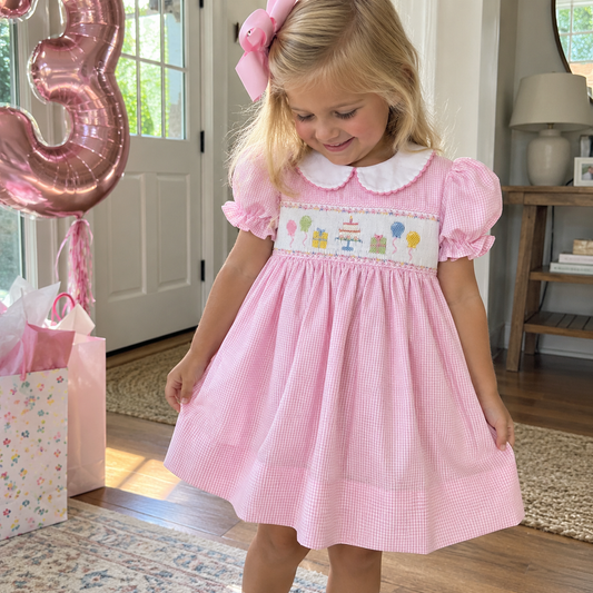 Hand Smocked Birthday Dress Petit Ami & Zubels