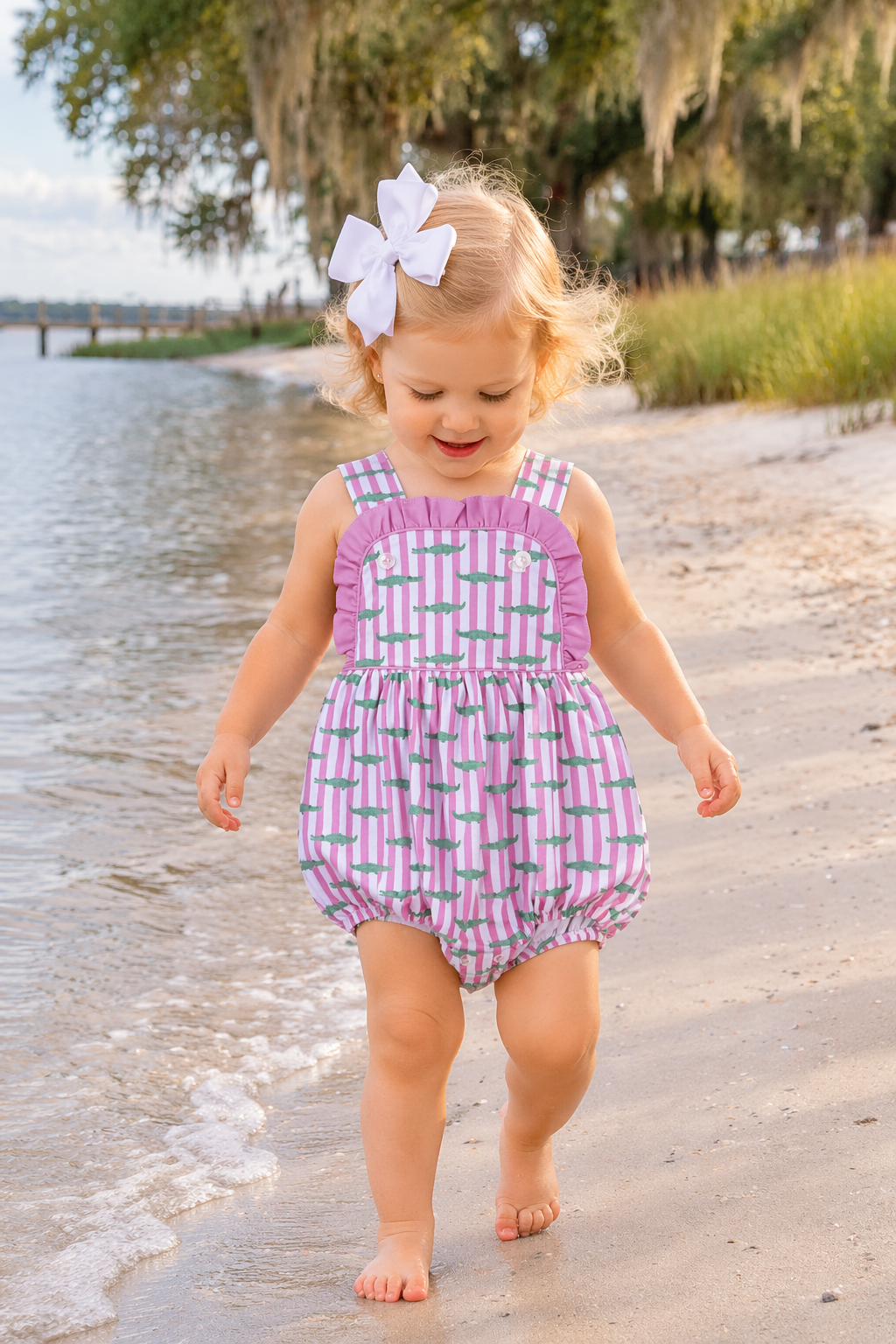 Bayou Stripe Alligator Bubble Cypress Row Childrens