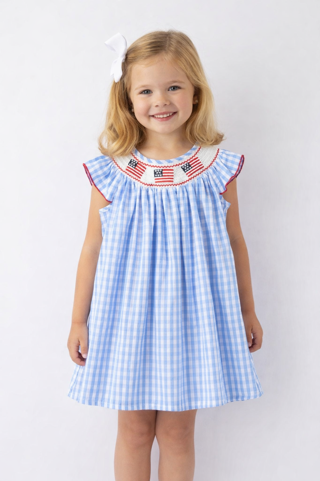 Stars & Stripes Smocked Dress Rylee Faith Designs