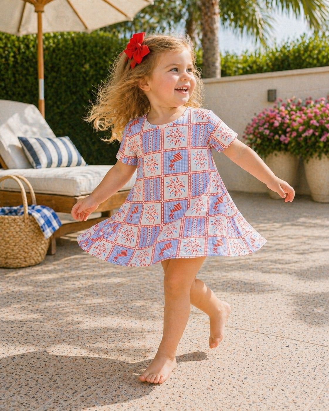 Patriotic Patchwork Swing Dress Cypress Row Childrens