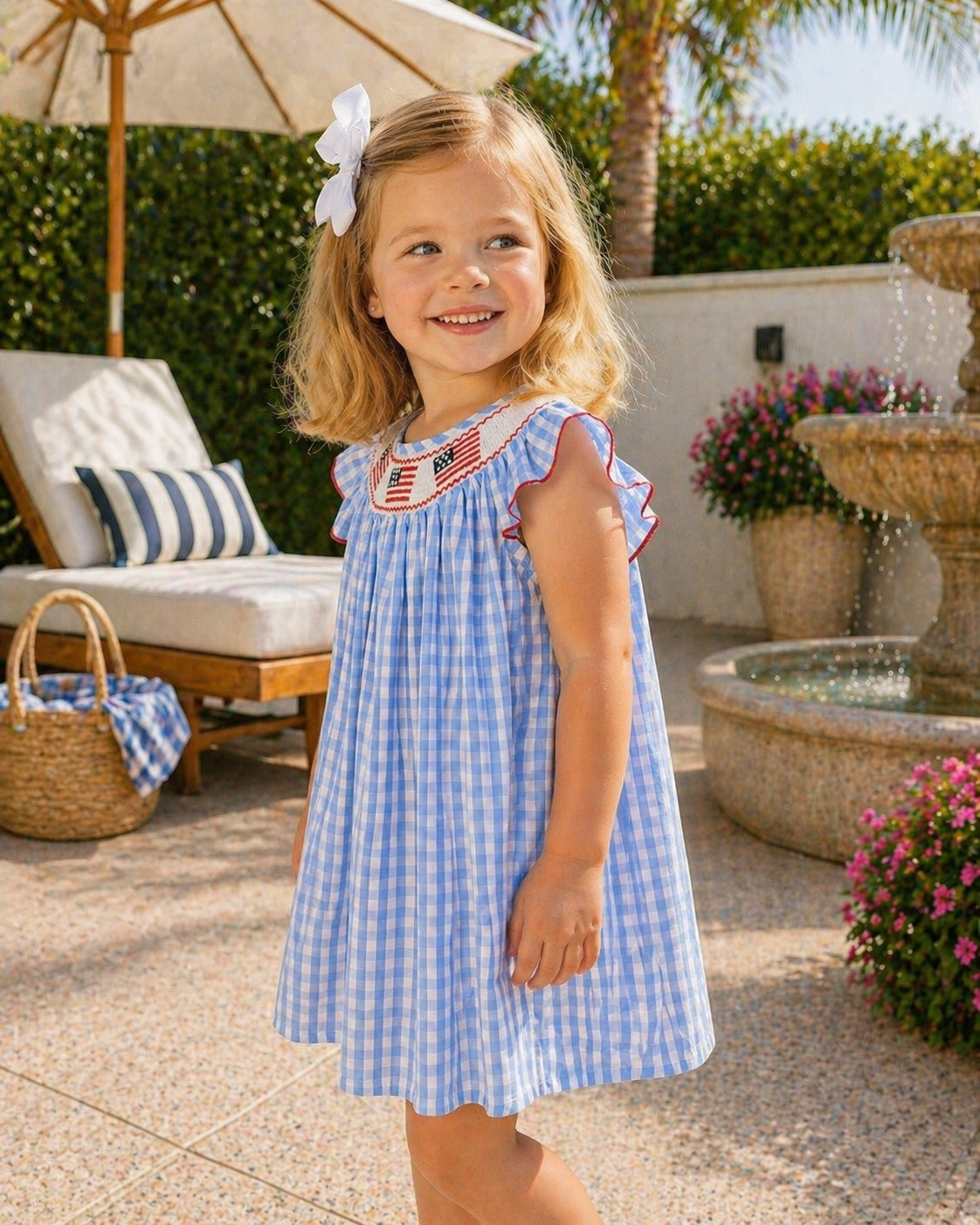 Stars & Stripes Smocked Dress Rylee Faith Designs
