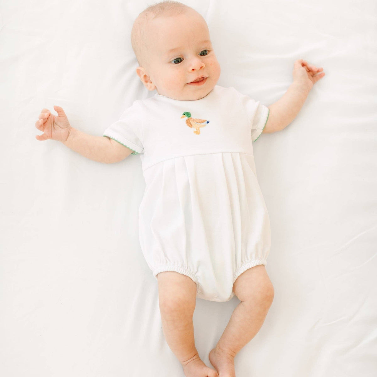 Mallard Moments Hand-Embroidered Boy Bubble Magnolia Baby