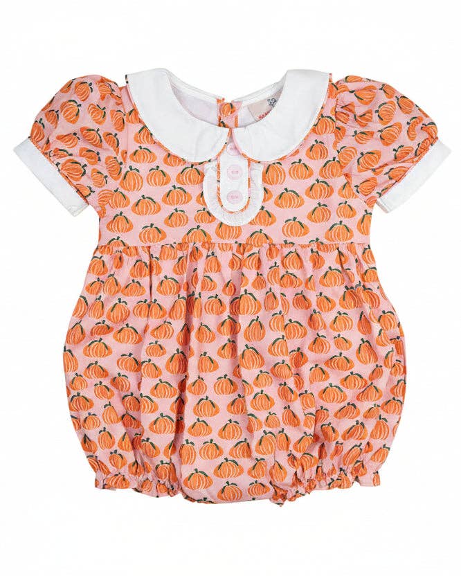 Pumpkin Spice Print Pink Bubble Smockingbird