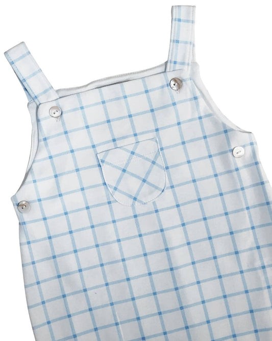 Blue Windowpane Overall Lowcountry Littlewear