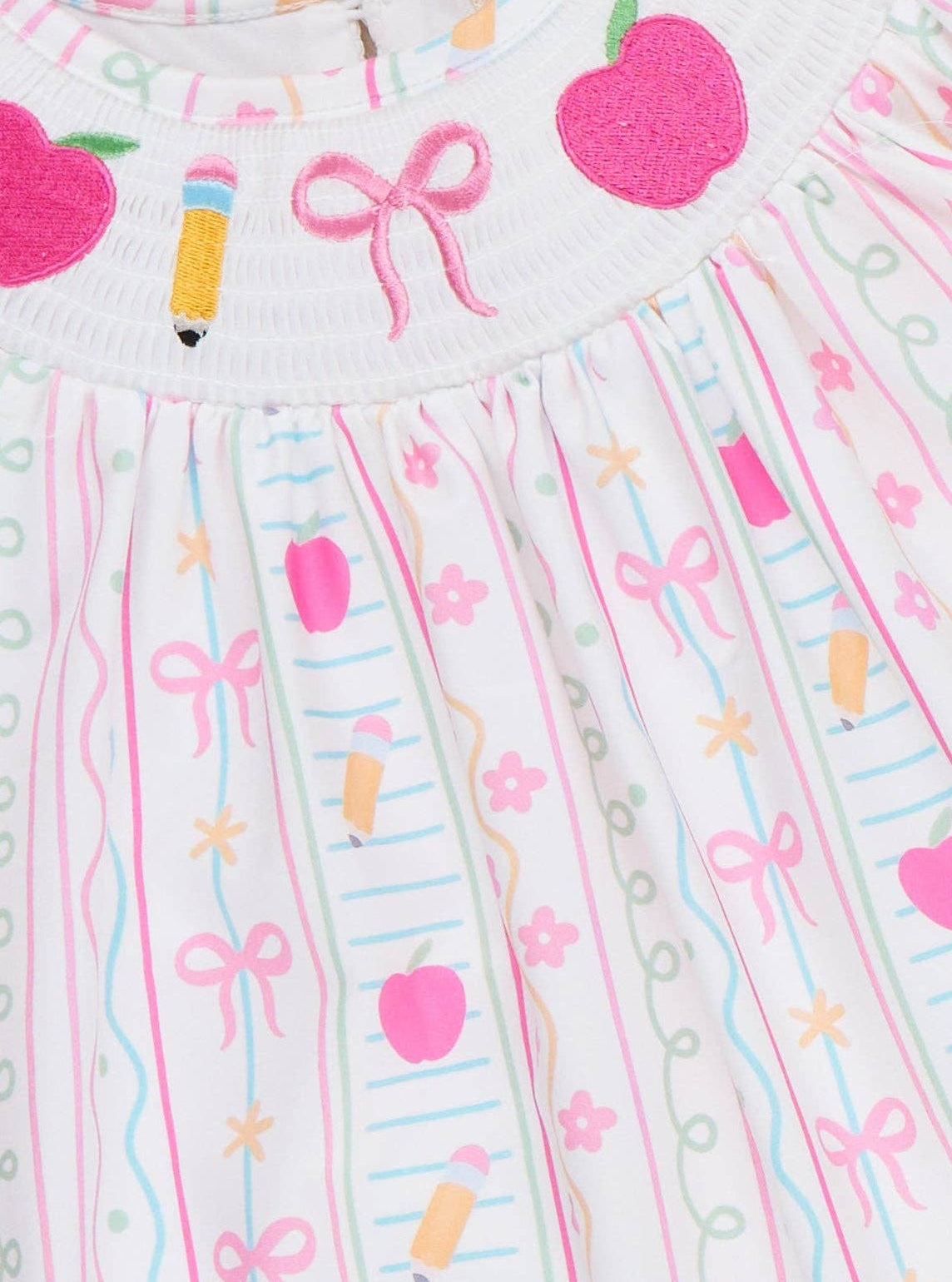 Tiny Learner and Apple Smocked Dress Marie Nicole Clothing