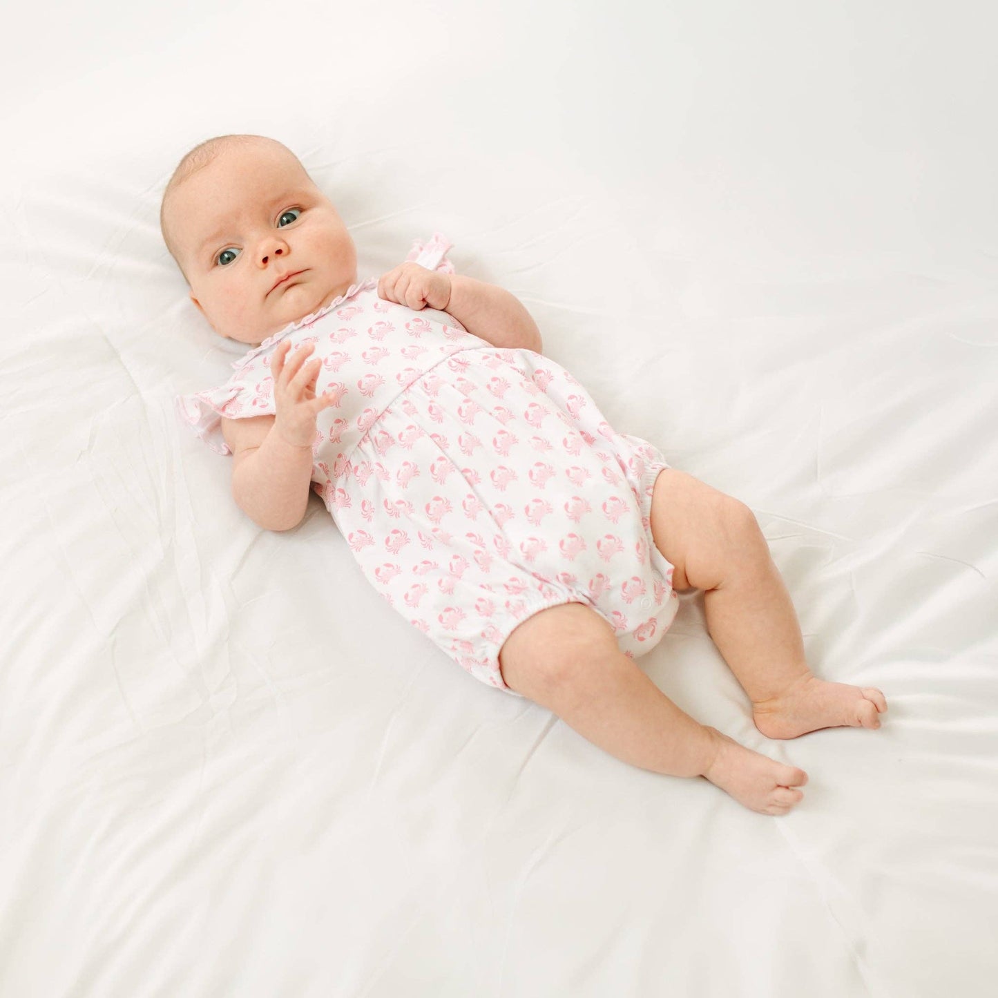 Little Crawlers Print Bubble - Pink Magnolia Baby