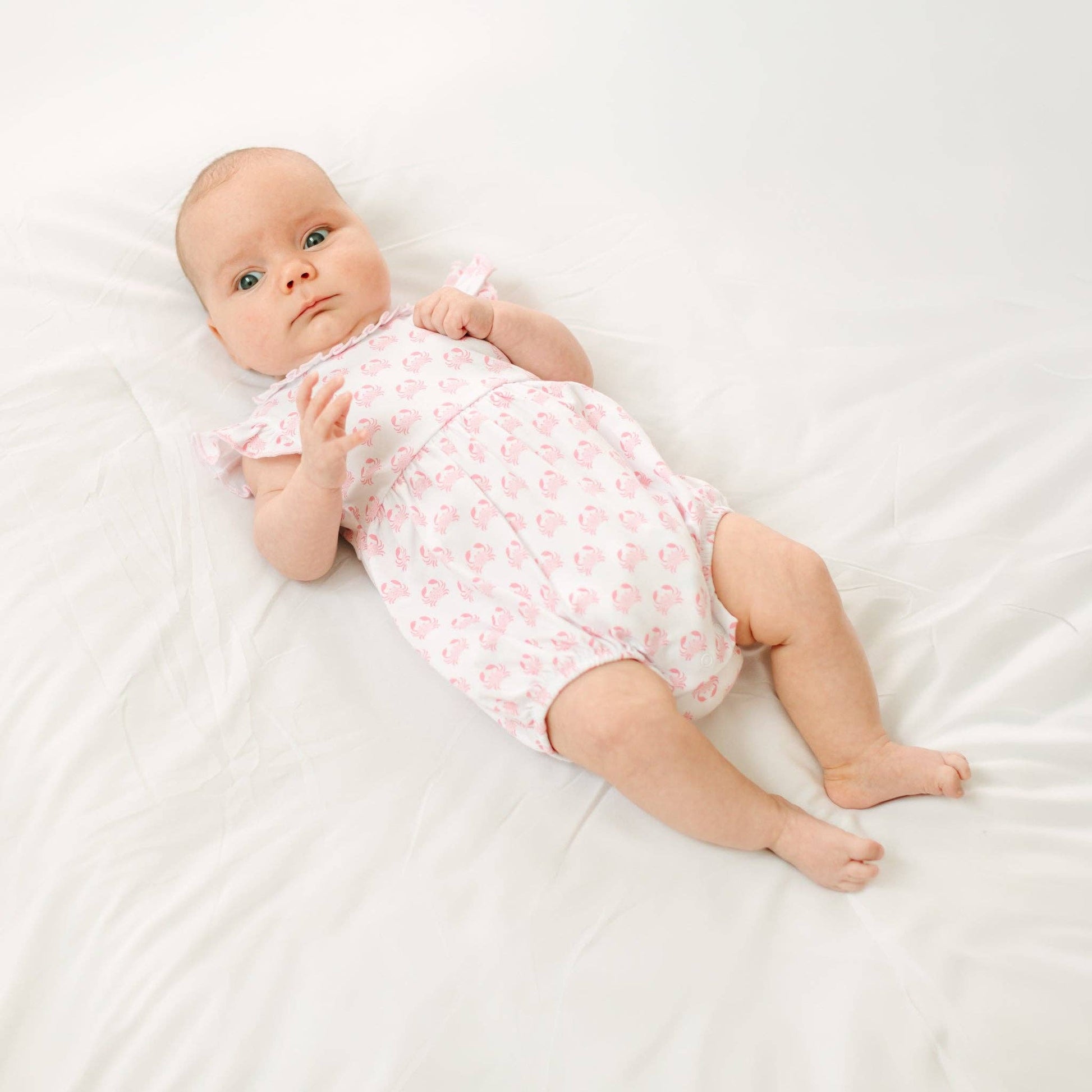 Little Crawlers Print Bubble - Pink Magnolia Baby