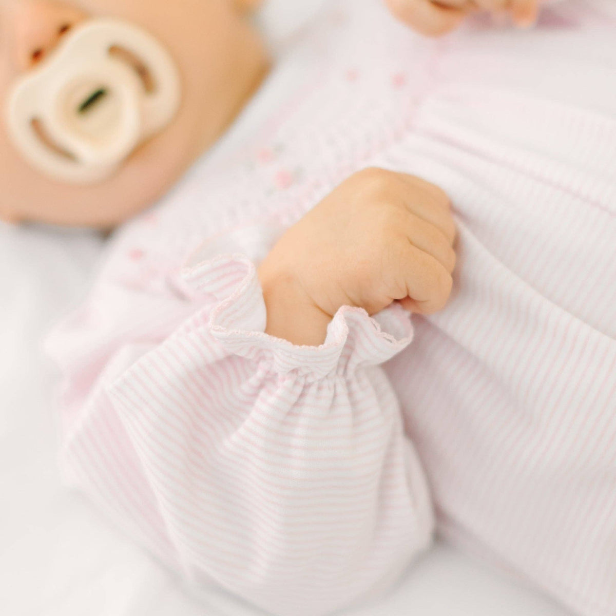 Anna Bishop Long Sleeve Bubble - Pink Magnolia Baby