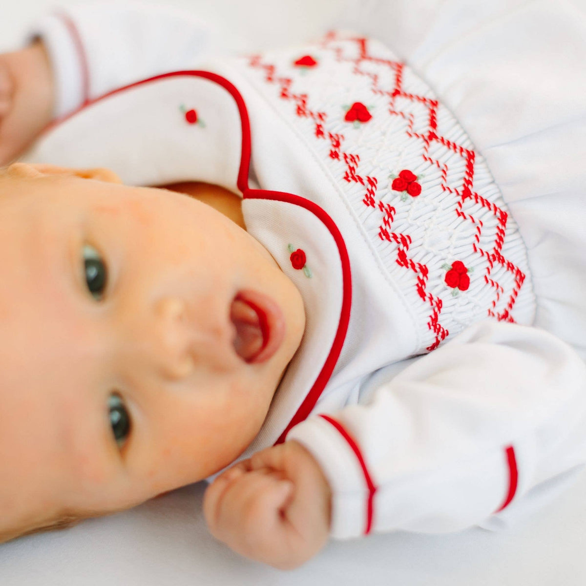 Holly Smocked Footie Magnolia Baby