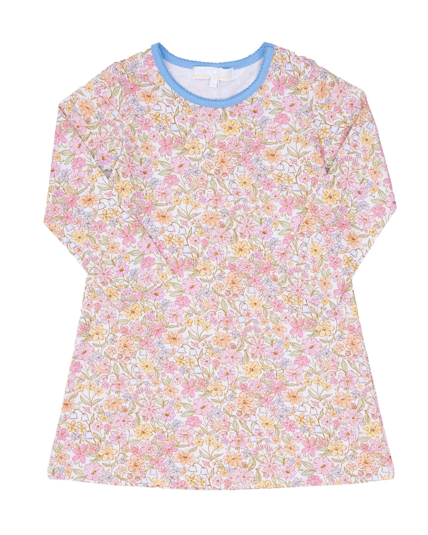 Mary Chase Watercolor Wildflower LS Dress The Oaks Apparel Company