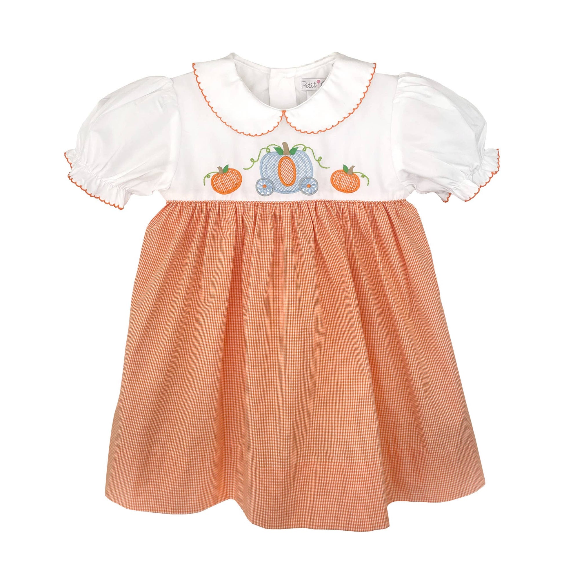 Princess Pumpkin Embroidered Dress Petit Ami & Zubels