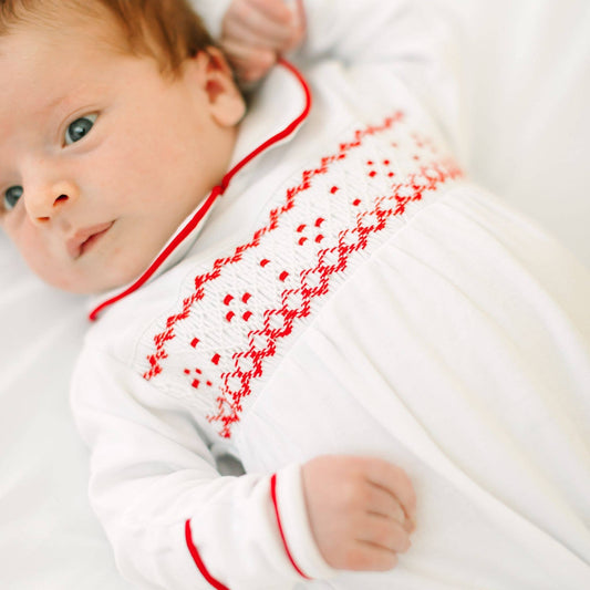 Henry Smocked Boy Footie Magnolia Baby