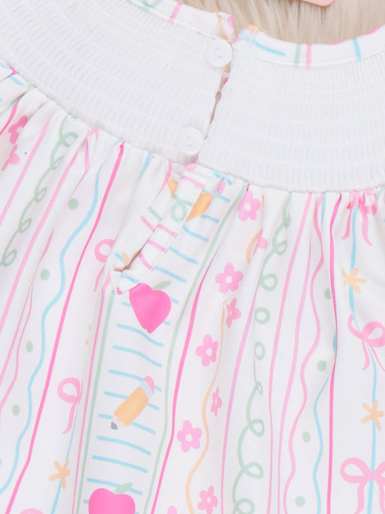 Tiny Learner and Apple Smocked Dress Marie Nicole Clothing