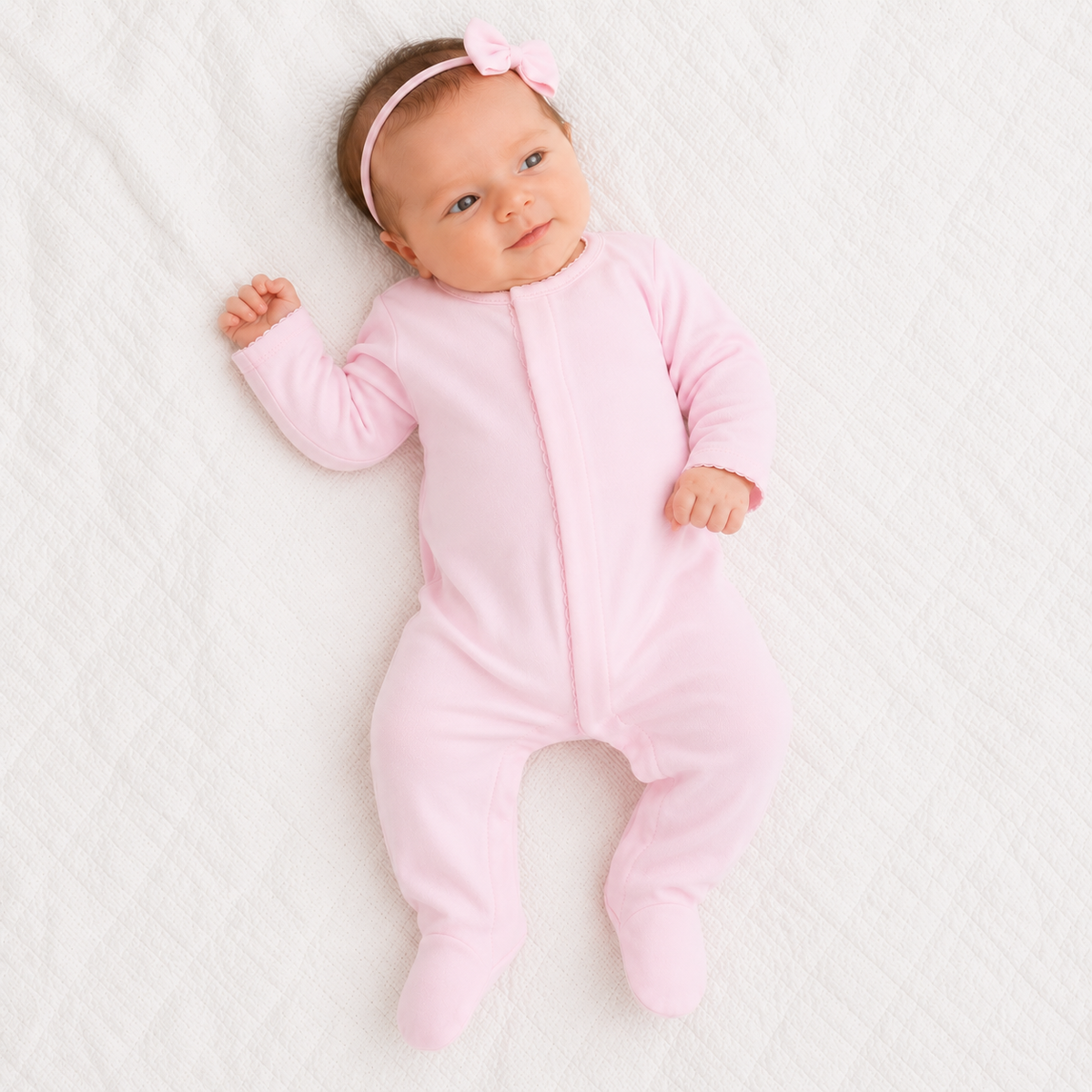 Essentials Solid Pink Footie Magnolia Baby